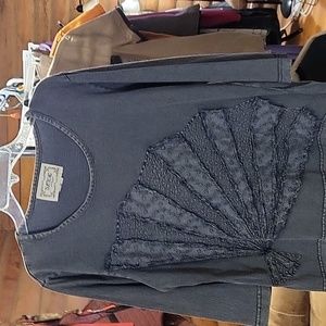 Tantrums cotton denim size medium 3/4  inch sleeves.